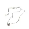 Collar de Joyería de Plata Brillante de Alto Grado con Diseño de Nicho Ins Coreano Collar de Cadena con Cuentas Cuadradas tipo Waffle de Plata de Ley S925