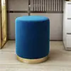 Banqueta de Luxo Leve, Banqueta de Maquiagem para Quarto, Banqueta Nórdica Moderna para Manicure, Banquinho Baixo Redondo para Sala de Estar, Banqueta para Penteadeira, Cadeira de Maquiagem