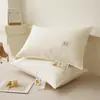 Almohada de Fibra de Soja para Clase Materno Infantil, Relleno de Almohada para Adultos Estilo Hotel, Almohada Alta para Dormitorio Estudiantil, No se Desploma, Protege la Columna Cervical