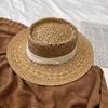 Sombrero de paja mujer primavera verano protección solar playa viaje vacaciones sombrero de paja de copa hundida sombrero para el sol fedora sombrero para el sol simple