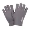 Adequado para homens e mulheres, seda gelada meio dedo esportes de ciclismo fitness condução masculina luvas de alta elasticidade confortáveis proteção solar