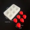 Mini Molde de Silicone para Fazer Formatos 3D de Meio Rosto de Morango, Romã e Abacaxi