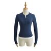 2024 Spice Girl Slim Fit Conjunto de Duas Peças Camiseta de Manga Longa Feminina Estilo Puro Desejo Elegante Exposição da Figura Cardigã de Botão Camiseta Base