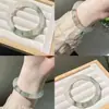 Paso a Paso Pulsera Redonda de Tira Imitación Cristal Jade Mismo Modelo Caperucita Roja Hielo de Primavera Natural No Sé Hielo Alto para Niños
