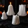 Molde de Silicone para Vela Fantasma de Halloween Molde para Vela Aromática em Formato de Fantasma 3D Molde de Gesso DIY Feito à Mão