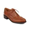 Zapatos Oxford Brogue para Mujer de Primavera y Otoño, Zapatos Oxford con Cordones en la Parte Delantera y Bloques de Color, Tacón Bajo Grueso, Zapatos Pequeños de Cuero Estilo Británico Retro para Mujer