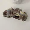 Pinza para el Cabello con Lazo de Tela Estilo Coreano con Acabado de Alta Gama, Pinza Vertical Exquisita para la Parte Posterior de la Cabeza, Accesorio para el Cabello Tipo Pinza Banana para Media Coleta Femenina, Modelo Nuevo