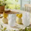 Amapola DIY Pascua Aromaterapia Yeso Resina Epoxi Huevo de Pie Pollo Adorno de Vela Molde de Silicona