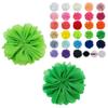 Tocado de flor de gasa de doble capa cosido a mano para niños, accesorios para ropa, broche, pasador, banda elástica, accesorios para gatos y perros, 28 colores en stock