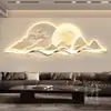 Pintura decorada com luz transfronteiriça luxo leve parede de fundo de sofá da sala de estar mural de luz LED criativo pintura para pendurar no quarto pintura de luz