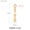 Plata Esterlina S925 Chapada en Oro Xizang Transportador Rey Kong Vajra Demonio Retro Estilo Étnico Collar de Pareja Pulsera Colgante Hebilla
