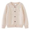 Cardigan de Punto con Pompón Estilo Europeo y Americano para Niños y Niñas de Algodón Puro Ropa de Punto al por Mayor Atuendo de Otoño
