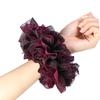 Nova Faixa de Cabelo Elástica com Design de Flor, Acessório de Cabelo Brilhante de Cor Única para Mulheres, Acessório de Cabeça com Flor de Cabelo Fq002 Estilo Fino