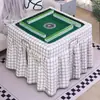 Cubierta ignífuga cubierta calefactora mantel para máquina de mahjong cubierta acolchada de terciopelo con hilo cubierta ignífuga