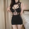 Lingerie Sexy Sexy para Mulheres, Vestido com Renda Costurada Slim Fit que Abraça o Quadril, Não Precisa Tirar, Terno Sexy Tentador Estilo 6607