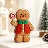 Novas decorações de Natal transfronteiriças: Papai Noel, boneco de gengibre, decorações de janela para festas de fim de ano, enfeites de madeira