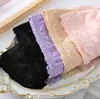 Comercio Exterior Talla Extra Grande Ropa Interior para Mujer Cintura Alta Engrosada para Gorditas Transpirable Borde de Encaje Color Sólido Bragas Bragas Transfronterizas para Mujer