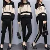 Conjunto Casual Elegante para Mulheres Plus Size 2026 Primavera e Outono Nova Roupa Feminina de Tamanho Grande, Rejuvenescedor e Moderno, Conjunto de Duas Peças Soltinho e Emagrecedor