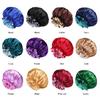 Gorro de dormir elástico de satén de doble capa, de ala ancha, de color liso, para la ducha, de belleza, venta al por mayor, gran oferta transfronteriza