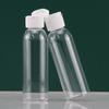 Frasco de Plástico 60ml Transparente Frasco Flip-Top Amostra Cosmética Squeeze Frasco Dosador Frasco de Óleo Essencial Frasco Vazio Produto para Cuidados com a Pele
