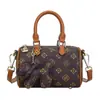 Bolso de Mano Boston de Gama Alta para Mujer 2026 Nuevo Bolso Almohada con Estampado Retro Bolso de Hombro Versátil Bolso Cruzado