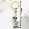 Llavero Colgante Creativo Lindo Animal Gato Cadena de Llaves Manualidad Regalo Accesorios Colgante para Bolsa