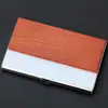 Portatarjetas de Negocio de Madera Maciza al por Mayor Caja de Tarjetas de Negocio Portátil Simple Portátil Portatarjetas de Negocio Personalizado para Mujeres de Negocios Letras para Hombres