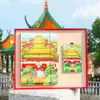 Ciudad Prohibida de Pekín, Palacio de Verano, Templo del Cielo Souvenirs Turísticos, Cuaderno de Lujo, Juego de Imanes para Refrigerador con Arena Líquida, Regalo Estilo Chino