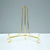 Soporte de placa de hierro forjado chapado en oro, expositor, soporte para plato conmemorativo, soporte para medallas, reloj, álbum de fotos, estudio fotográfico, soporte para plato de pintura