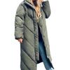 En Stock Comercio Exterior Transfronterizo 2025 Amazon Color Sólido con Capucha de Algodón Manga Larga Acolchada con Cremallera Chaqueta para Mujer Nx2172