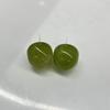 Aretes Geométricos Redondos Verdes Aguja de Plata Estilo Fresco de Verano Aretes Amor Mori Moda Para Ir al Trabajo Aretes Simples