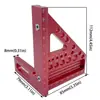 Nueva Regla de Ángulo Recto para Carpintería Regla Triangular Herramienta de Medición Multi-Ángulo Multifuncional Aleación de Aluminio Escala de Marcado