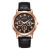 Negocios y Comercio Exterior Imitación Mecánico Moda Masculina Reloj Falso de Tres Ojos Reloj de Cuarzo Fabricante Transfronterizo para Hombre Venta al por Mayor Esfera Grande