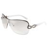 Nuevas gafas de sol transfronterizas de moda con doble aro hueco en stock, gafas de sol de una pieza para hombres y mujeres, gafas de sol de media montura con personalidad
