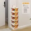 Sapateira Simples Multicamadas Transfronteiriça Armário de Sapatos para Porta de Casa Economizador de Espaço Sapateira Estreita Pequena Celebridade da Internet