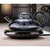 Tetera de vidrio resistente a altas temperaturas, hervidor de té, tetera creativa con cola de ratón, para el hogar, té perfumado, té, separación de té, tetera eléctrica de cerámica.