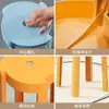 Bancos de Plástico para Uso Doméstico, Apilables, Taburetes Altos de Color Macarrón, Taburetes Molino de Viento, Sillas de Comedor de Repuesto Simples para Comedor