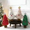 Decoraciones Navideñas Mingguan Adornos Creativos con Forma de Árbol de Navidad Muñeco Lindo de Peluche Adornos para Mesa de Fiesta