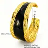 A pulseira aberta de aço inoxidável anti-gotejamento mais vendida da Temu é uma pulseira de aço titânio de luxo leve, nicho e de alta qualidade que não desbota