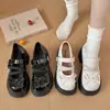 Zapatos Pequeños de Cuero con Suela Gruesa Estilo Retro 2026 Nueva Llegada Primavera/Verano Zapatos Individuales de Nicho Aumentadores de Altura Zapatos Mary Jane con Lazo Aumento de Altura Interior