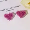Colgante Corazón Tejido Dopamina Estilo Coreano con Cuentas 3D, Accesorio para el Cabello, Pendiente, Decoración de Zapatos, Broche de Ropa