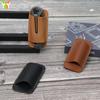 Funda de cuero horizontal doble para cuchillos, bolsa de almacenamiento para cuchillos de camping al aire libre, funda portátil para cuchillos de fruta, funda plegable para cuchillos