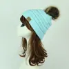 AliExpress eaby Amazon Chapéu de lã com pompom novo padrão CC europeu e americano chapéu de tricô feminino chapéu quente para atividades ao ar livre