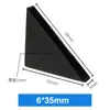 Protección de esquina de vidrio puerta corredera de madera embalaje protección de esquina de plástico anticolisión embalaje de baño fábrica mayorista protección de esquina triangular negra