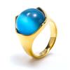 Joyería al por mayor de comercio exterior Nueva moda transfronteriza europea y americana nicho Ins moda Ruili elegante Anillo de titanio y acero ópalo