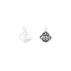 Prata Maciça S925 Prata Lisa Moeda de Cobre Pingente de Cadeado Pequeno Pingente de Corda Ruyi Pulseira de Corda Feita à Mão DIY Acessórios de Prata