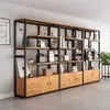 Armário Vitrine Expositiva Prateleira Curio Arte em Ferro Estante Integrada Montada na Parede Divisória de Escritório Armário de Armazenamento Prateleiras