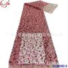 Tela de encaje con bordado de encaje, con cuentas y lentejuelas, para vestidos de noche y ocasiones especiales.