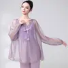 Roupas de Dança Clássica, Blusa Elegante de Gaze, Roupas de Performance, Roupas de Prática de Rima Corporal de Fada da Dança Chinesa, Treinamento Básico Han e Tang