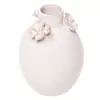 Vaso Gardenia 2 Flores 7cm x 7cm x 10.5cm Cerâmica Bege - Wolff